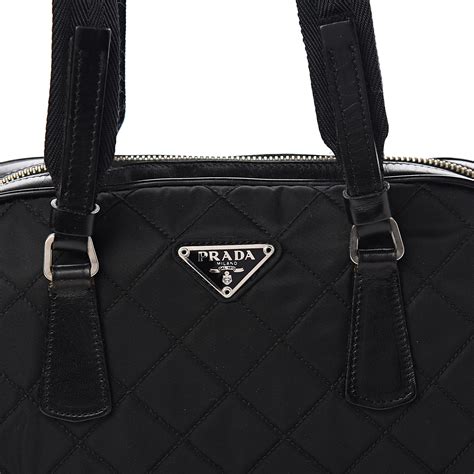 prada nylon tessuto impuntu quilted shoulder bag black|prada shoulder bag re edition.